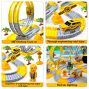 Children Electric Magical Flexible Track Toy Car Engineering Car Kids Educational Toys Train Toys for Children Birthday Gift